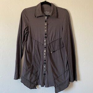 Neon Buddha Slub Knit Artsy Lagenlook Cardigan